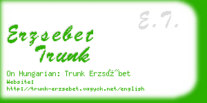 erzsebet trunk business card